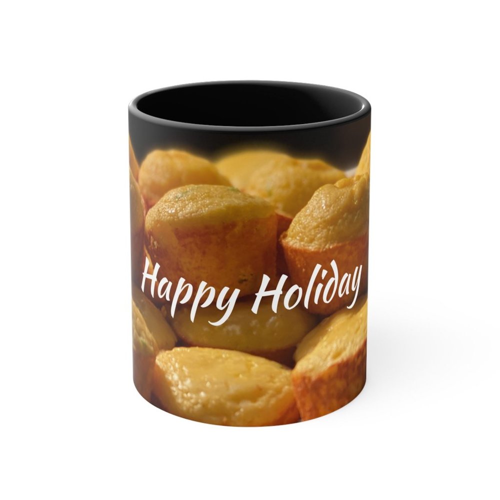 Yellow Corn Bread Thanksgiving Christmas Happy Holiday Coffee Tea Mug -  Kitchen - Picture 4 of 4